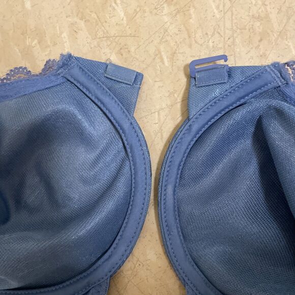 Vintage Bestform Bra 36b Unlined Blue Underwire Front Closure - Picture 4 of 7